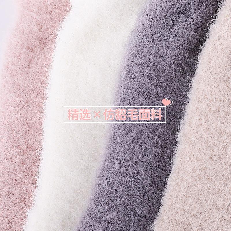 2021 new cute thermal gloves female, winter velvet embroidered smiley face bear student touch screen gloves