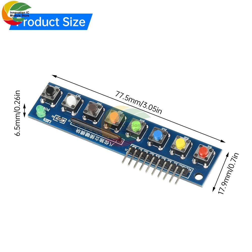 LED Indicator Keyboard Module Keypad Module ependent Key Button Touch Button Module with for Arduino/ARM for Raspberry Pi