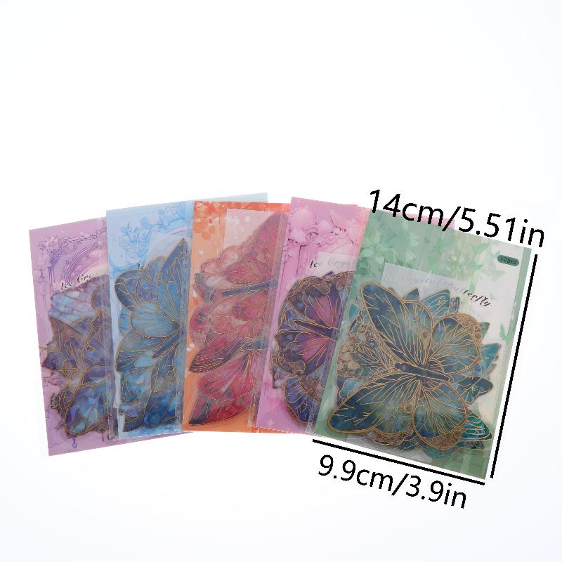 10Pcs 3D Hollow Colorful Butterfly Wall Stickers Pet Waterproof Decorative Stickers For Scrapbooking Diy Home Wall Journal