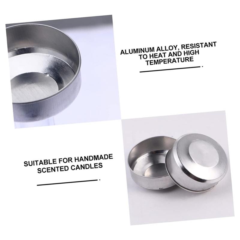 2025 Trend 400 Stück Aluminium Kerzenbox Kerzenständer Teelicht Kerzenschale DIY Kerzen Hülle Kerzendosen Behälter Leere Teelicht C