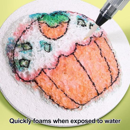 Foam Texture Paper 3D Drawing Paper Sheet Foam Art Painting Paper White Cellulose Cards Kids Adults DIY Art Crafts Supplies