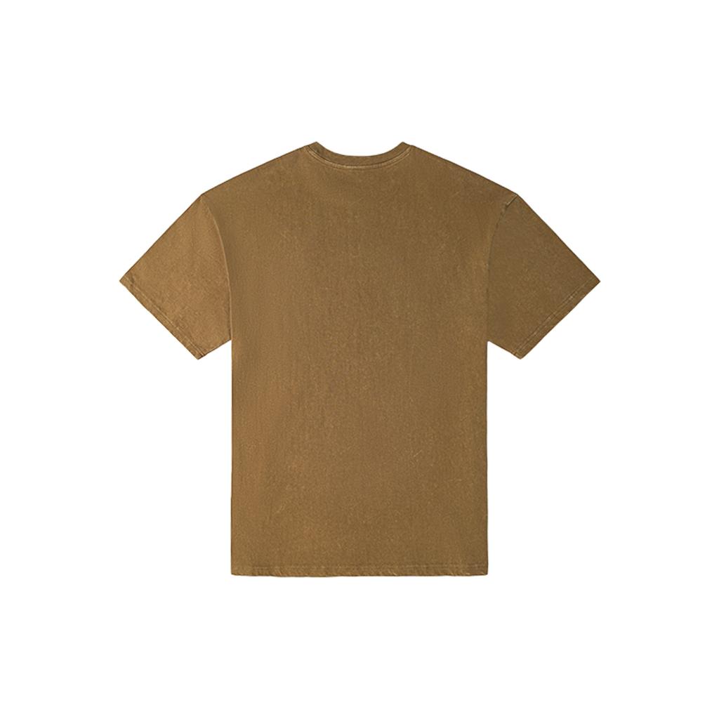 Vans Loose Solid Color Washed Casual Short Sleeve T-Shirt Unisex Tops Olive-Brown VN0A7PZSYAJ