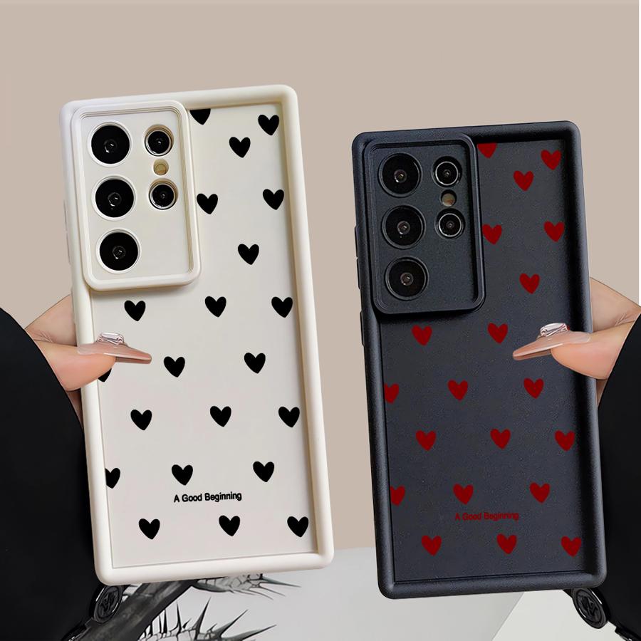 Fashion Love Heart Case for Samsung Galaxy S26 Ultra S21 S25 Edge S24 Plus S20FE S23 FE S22 S24Ultra S25 Phone Cover