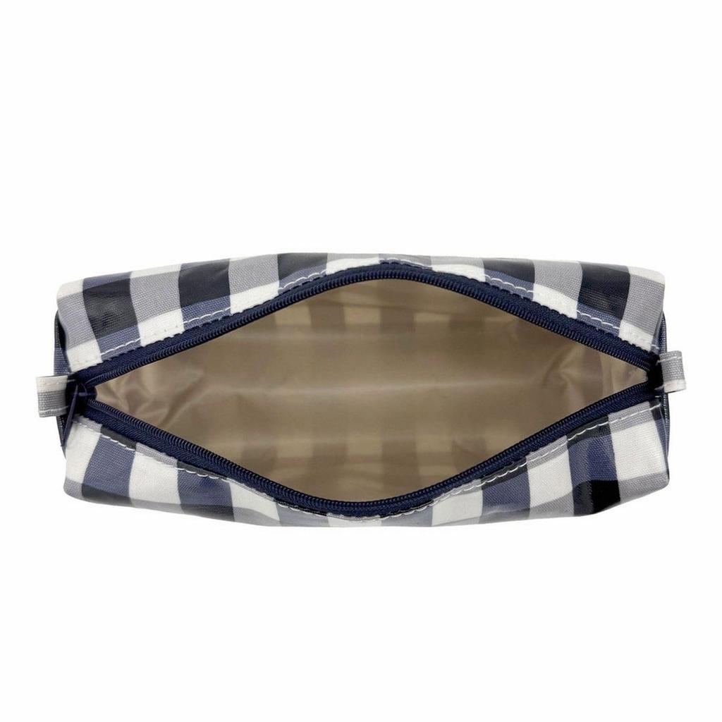 [Rootote] Rectangular Cosmetic Pouch, Laminated To-Q 1031 (01 Check Green)