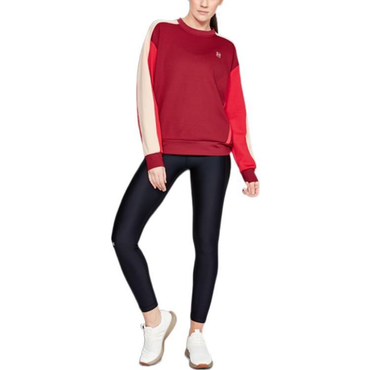 Under Armour Sweatshirts Women's Island Red Crew Neck Moderate Regular 1346527-651