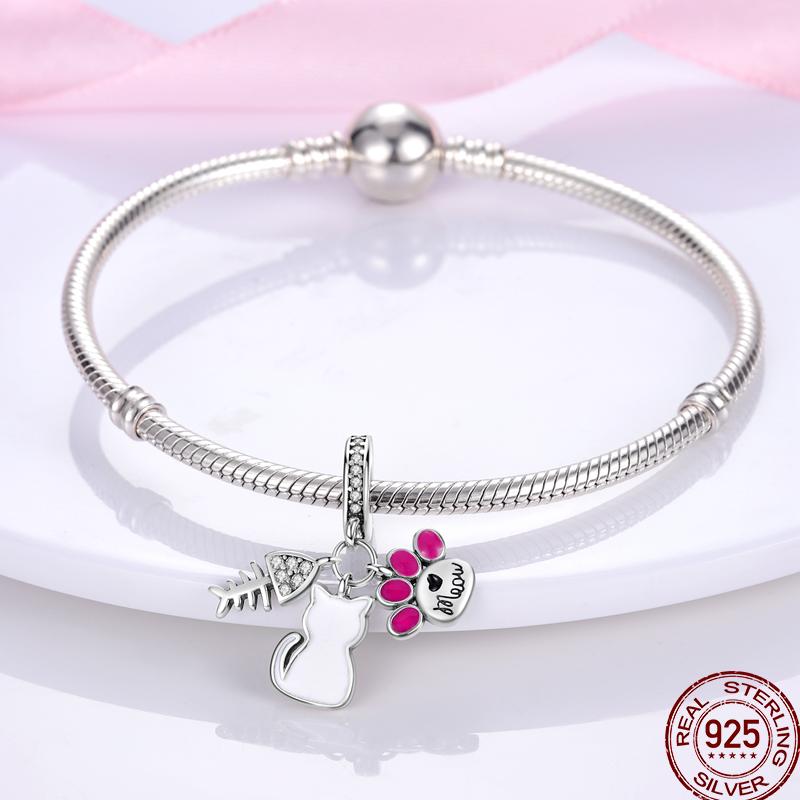 Originalcoppercute Pets Charms Animals Dog Unicorn Beads Pendant Fit 3Mm Bracelet Diy For Women Fine Jewelry Gift