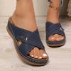 Shoes Sandals Women Summer Retro Sandals For Women Slides Walking Shoes Wedge Sandals Ladies Breathable Slipper Footwear Female