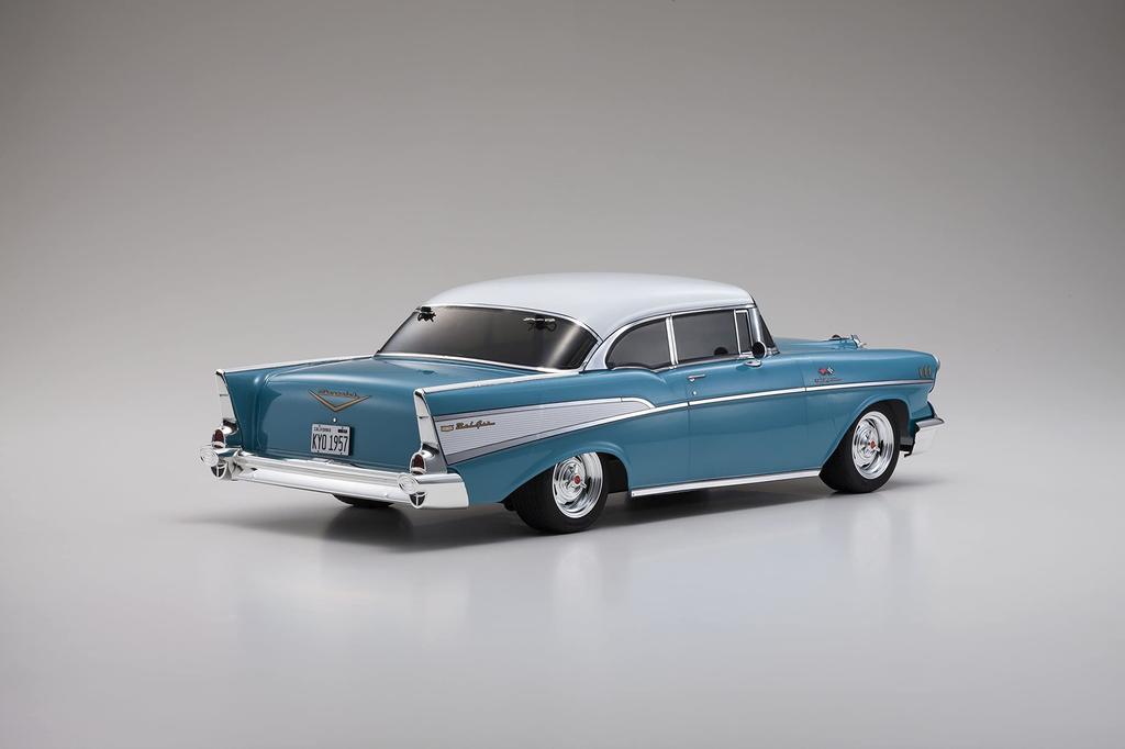 Kyosho EP FAZER 4WD Mk2 FZ02L Readyset 1957 Chevrolet Bel Air Coupe in Tropical Radio Part Number 34433T1 1/10 Turquoise, Controlled,