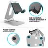 Mobile Phone & Tablet Desktop Holder: Adjustable Double-Fold Aluminum Stand