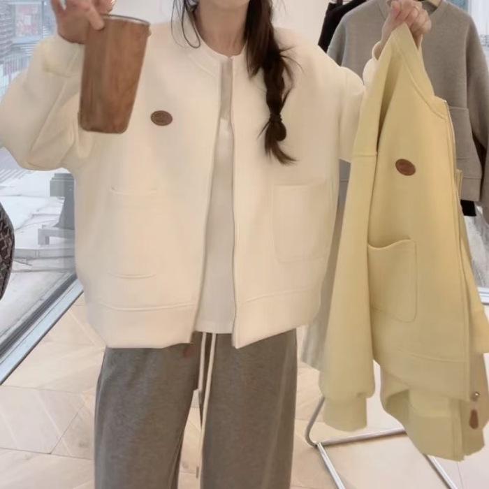 Women's Korean Plus Size Baseball Jacket - Autumn/Winter, Unique Design, College Style, Thickened, Age-Reducing.