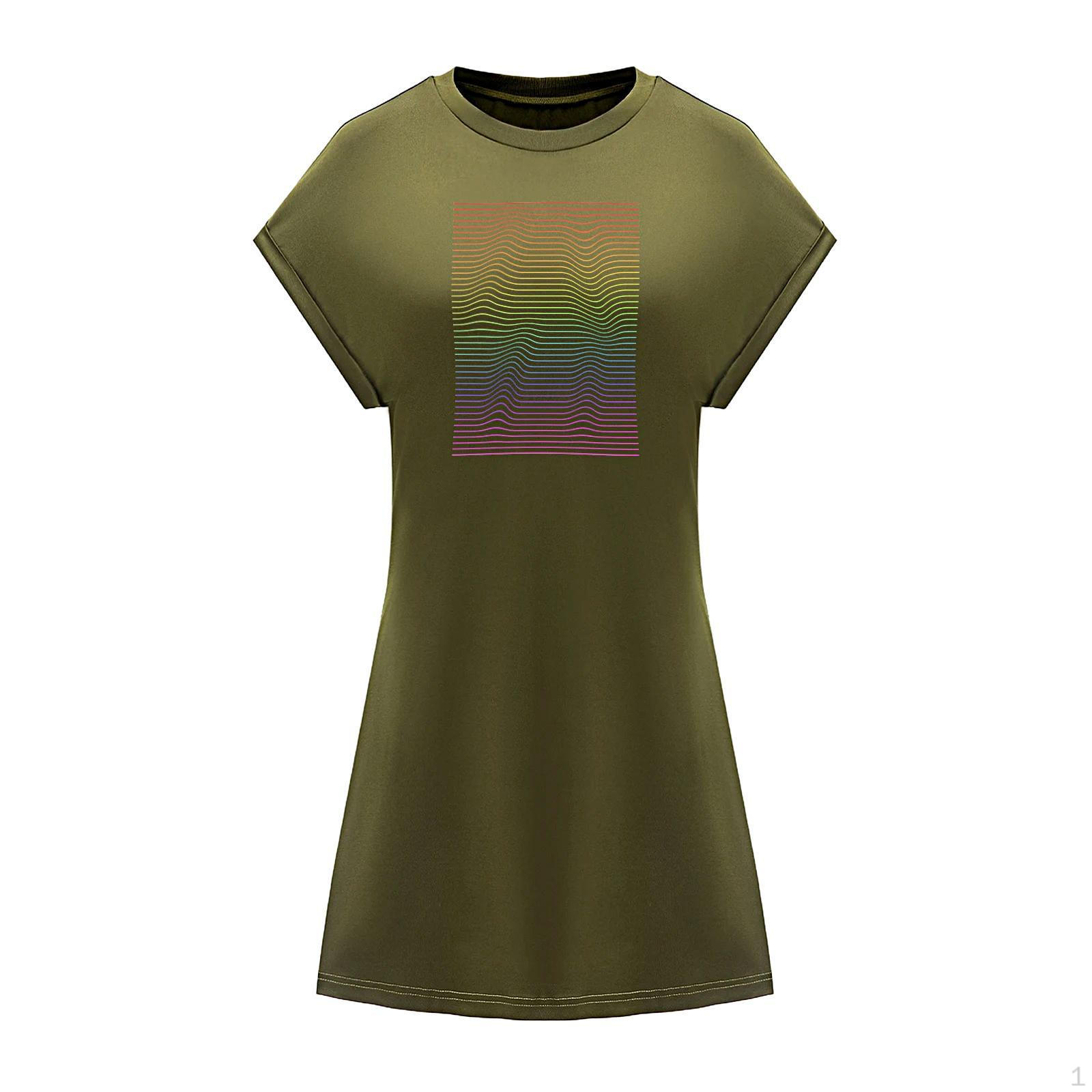 

Женское летнее платье, простой подарок на День святого Валентина с круглым вырезом