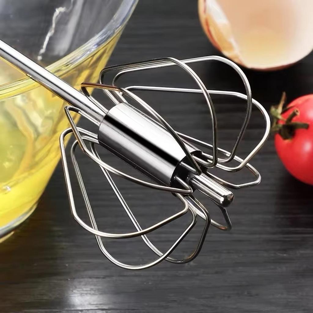 Stainless Steel Semi-Automatic Whisk Hand Press Mixer for Egg Cream