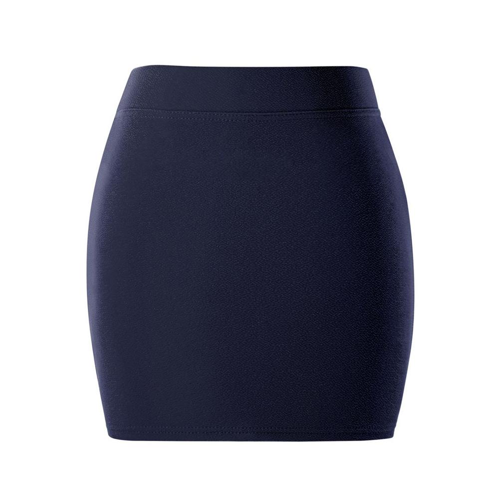 Summer Women Basic Skirt Package Hip Skirt Mini Elastic Pencil Skirts Office Lady Draped Slim Business Plus Size One Step Skirt
