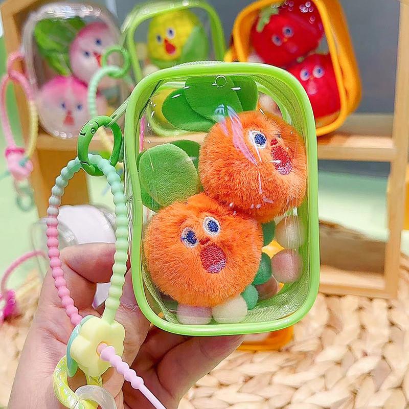 Adorable Jinnew Scream Vegetable Keychain Set Cute Plush Food Gifts Pendant