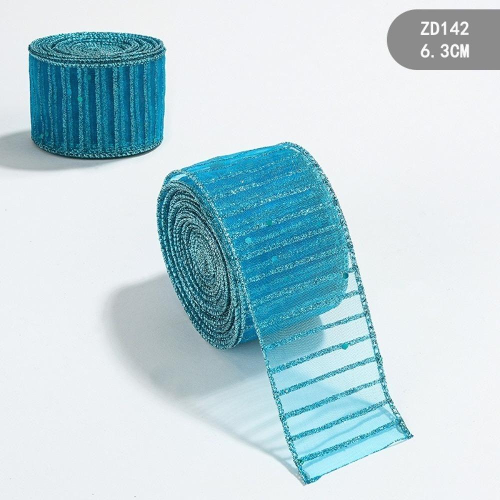 New 2m Christmas Ribbon DIY Xmas Gift Fabric Swirl Ribbon Christmas Tree Ribbon Plaid Bow Snowflake Burlap Ribbon синий