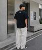 Seuteijial Signature Serve Short Sleeve T-Shirt [Navy]