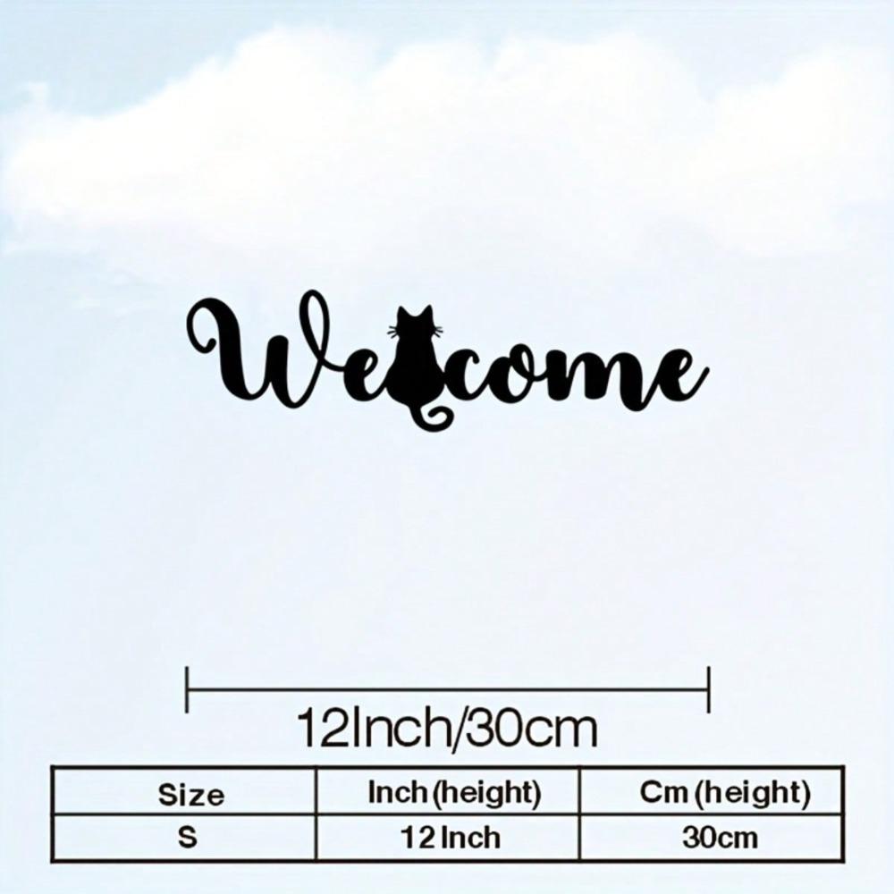 Metall-Katzen-Willkommensschild Humorvolle Haustier-Heimdekoration Rostbeständig Geschenk