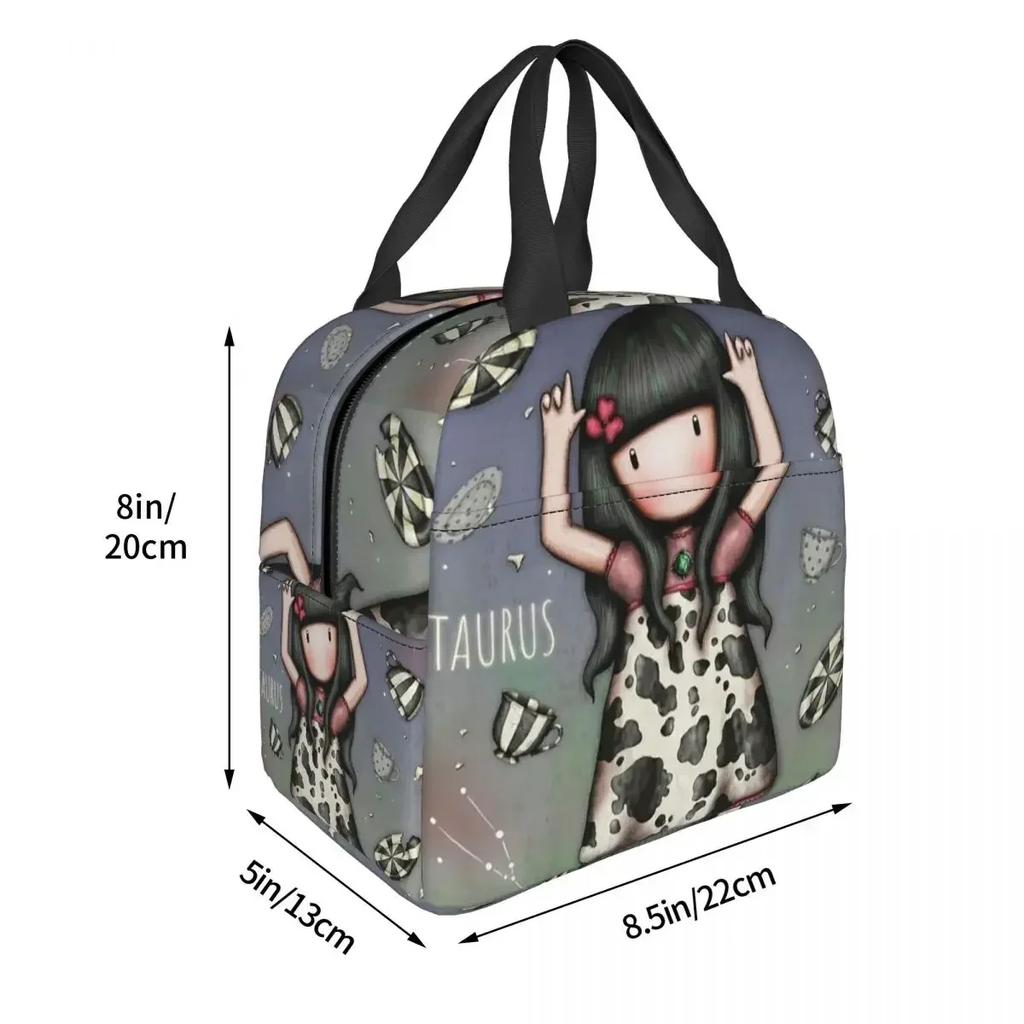 Girls Gorjuss Insulated Lunch Bag for Women Office Cooler Thermal Food Box Tote Portable Lunch Boxes Container