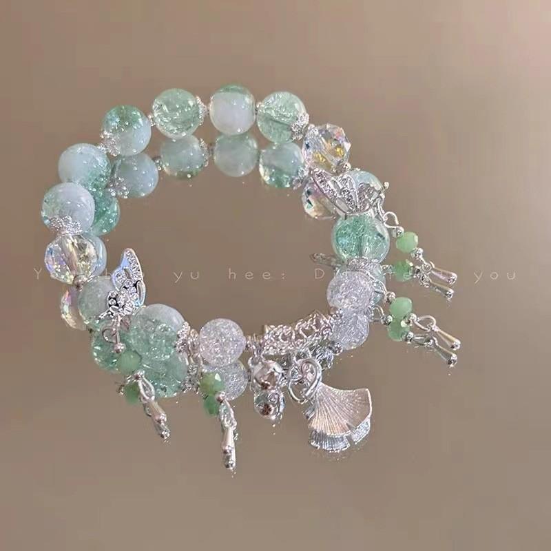 Butterfly Beaded Chic Bracelet With Adjustable String For Womens Fashion