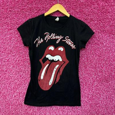 The Rolling Stones Karštų Lūpų Logotipas Moteriškas Roko Grupės Viršus M