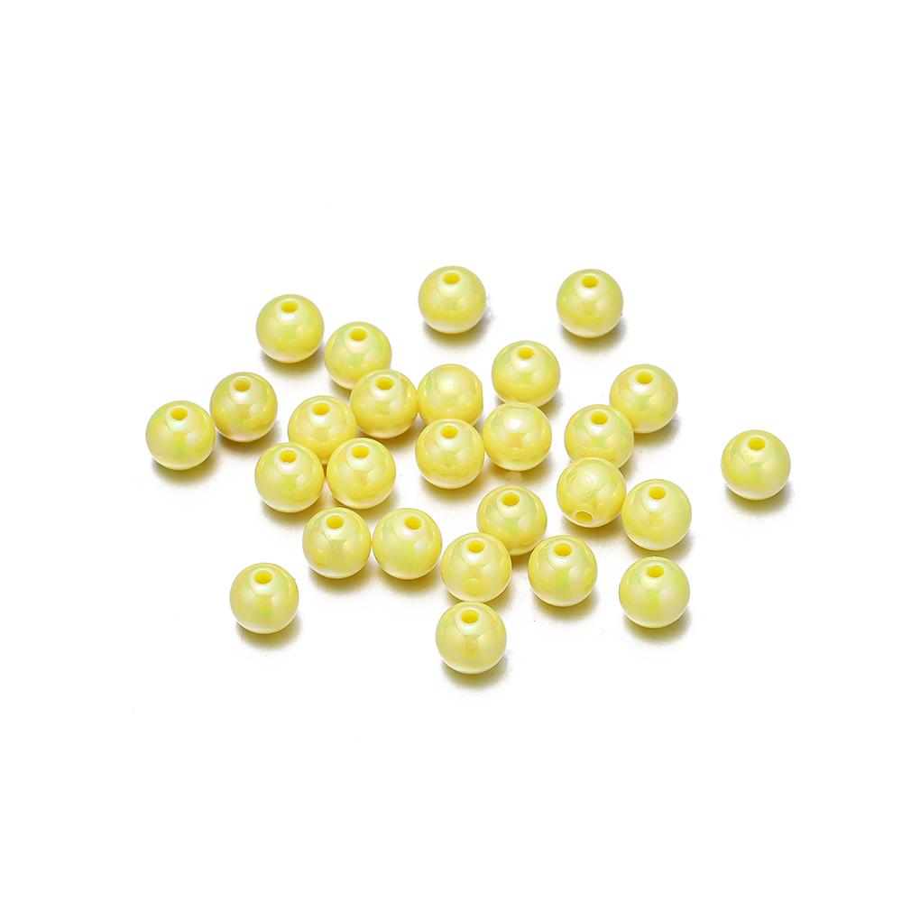 

20-30Pcs 6/8/10/12mm Solid Colored Beads Acrylic Spacer Loose Beads for DIY Necklace Bracelet Jewelry Making Accessories 6mm x 30pcs жовтий
