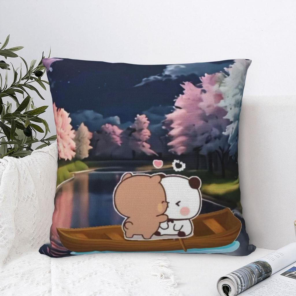 Bubu & Dudu Heart Love Pillow Cover Cute Funny Pillow Case For Sofa Bedroom Home Decor Cushion Cover Soft Graphic Pillowcases