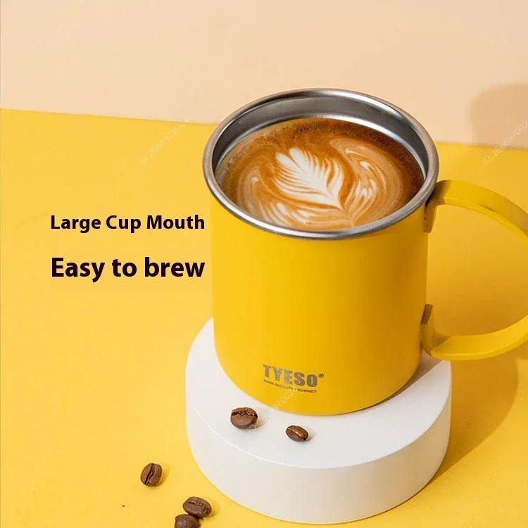 Tyeso Thermoses Large Capacity Stainless Steel Insulated Mug with Handle Perfect Coffee and Tea Beverage Cup Vacuum Flasks