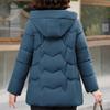 Plus Size Middle Age Women Winter Coats Hooded Elegant Thick Warm Embroidery Parkas Female Jackets