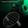 8" Headlight Grille, Motorcycle Headlight Mesh Grille Cover Side Mount Universal Lamp Protector