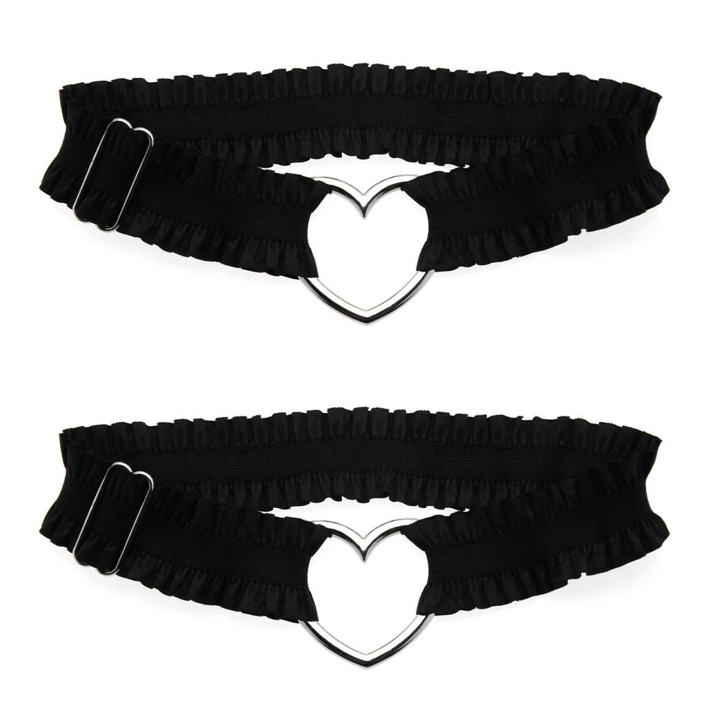 Adjustable Lace Ruched Thigh Harness for Stylish Party Outfits and Cosplay for Gothic Thigh Garter Fashion Enthusiasts