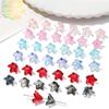 ZW52 20pcs 10x13mm Colorful Lily Cute Flower Glass Bead Charm Handmade Diy Earrings Necklace Bracelet Jewelry Accessories