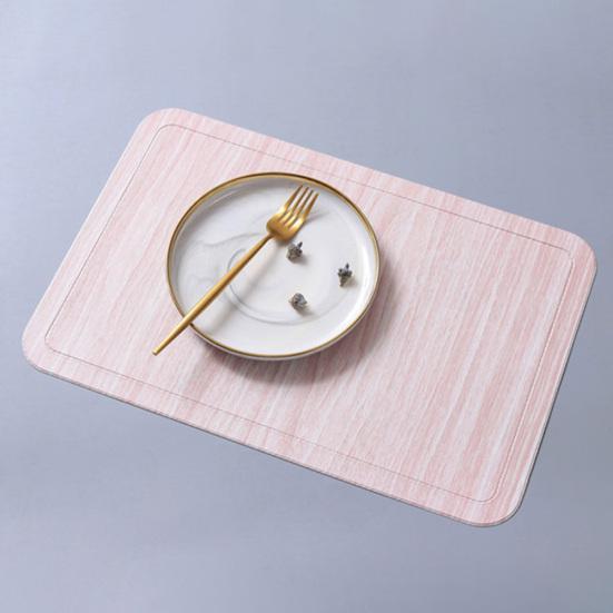 45 x 30 cm Umělá kůže, protiskluzová podložka pod mísu, podložka pod jídelní stůl tepelně izolovaná