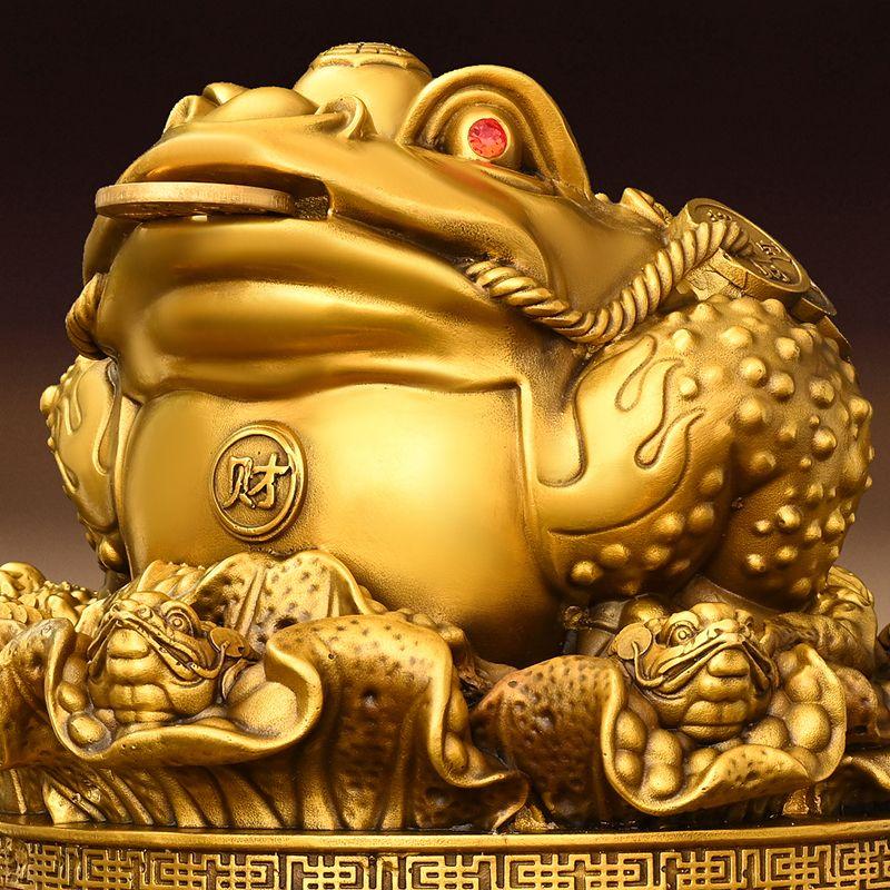 Reichtum Alles Kupfer Goldene Kröte Ornament Dreibeinige Goldene Kröte Schatzschale Hundert Reichtümer Goldene Kröte Heim Wohnzimmer Ornamente