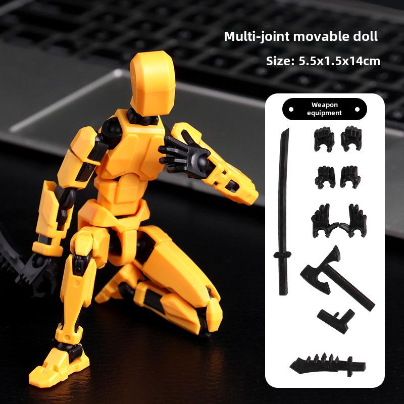 Lucky Doll: 13-Point Articulated 3D Printed Toy, 3rd Gen DIY Stress Relief Figure