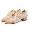 Scarpe Originali in Pelle per Danza Latina da Donna Uomo Suola Morbida Scarpe da Ballo Standard Internazionale Scarpe da Ballo Tango Salsa Festa con Tacco 3.5cm
