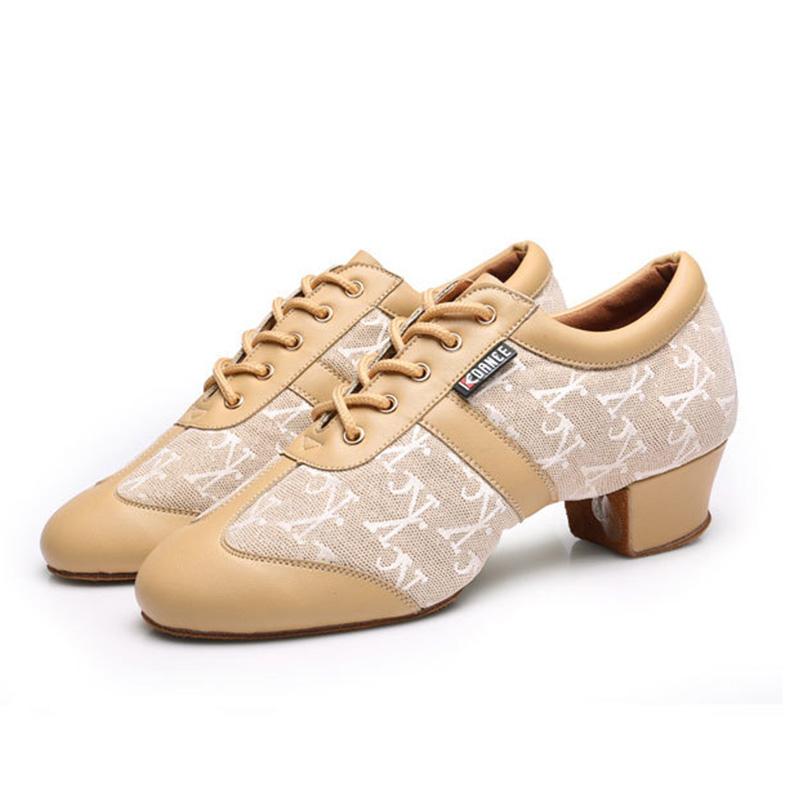 Scarpe Originali in Pelle per Danza Latina da Donna Uomo Suola Morbida Scarpe da Ballo Standard Internazionale Scarpe da Ballo Tango Salsa Festa con Tacco 3.5cm