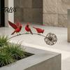 Unique Outdoor Garden Accent Animal Stake, Rustic Yard Art Decorations with Dandelion Accent, Metal Decorative Sculpture for Lawn Patio Flower Bed And