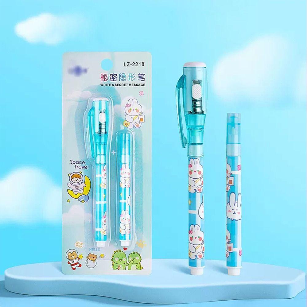 Mysteriously Disappearing Cute Invisible Marker Led UV Lamp Secret Message Pen  Confession