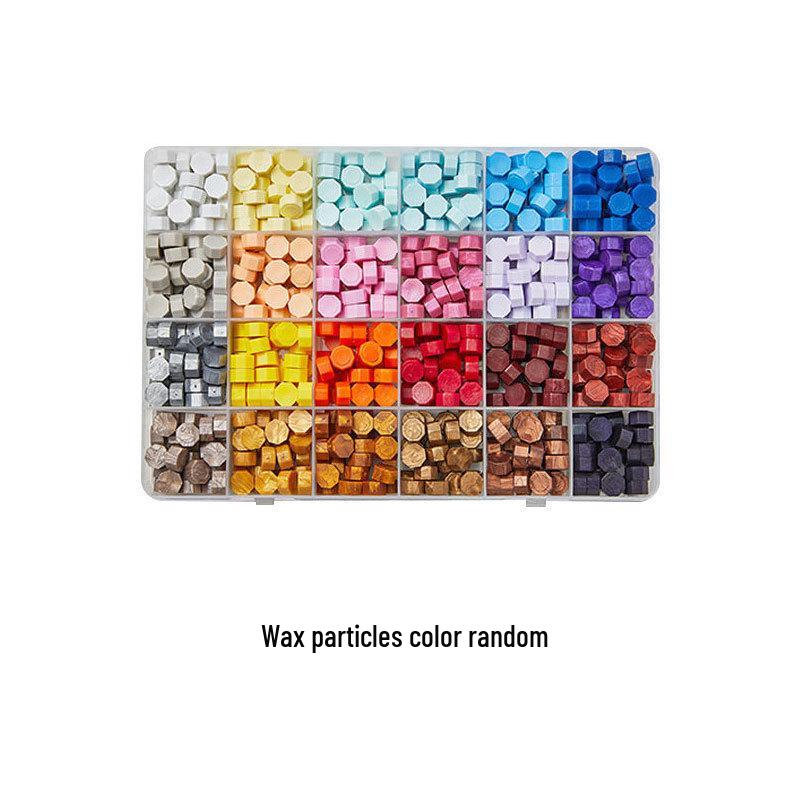 Complete Wax Seal Set with Accessories: Wax Beads, Wax Seal Spoon, Furnace, and Stamp Head