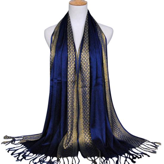 Fashion Women Muslim Long Soft Cotton Shawl Luxury Scarf Tassel Stole Wrap