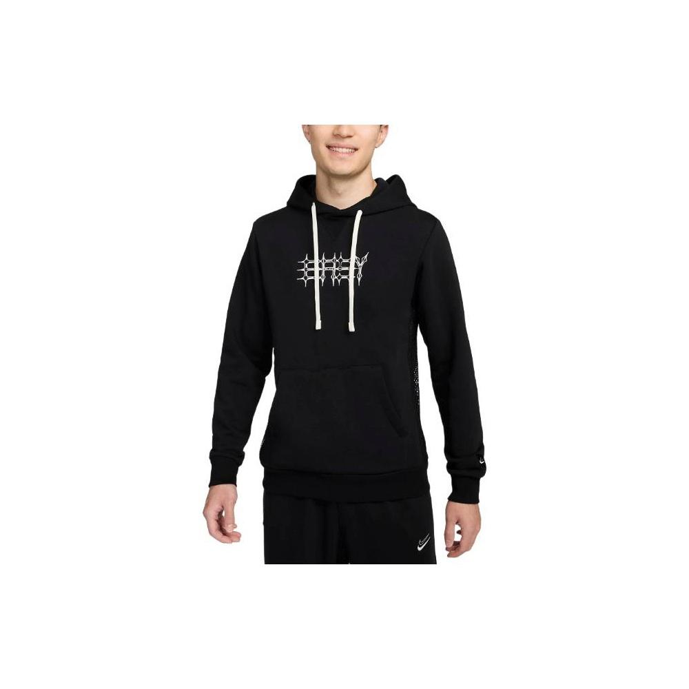 Nike Pattern Embroidered Hoodie Men Hoodies Black FN7381-010