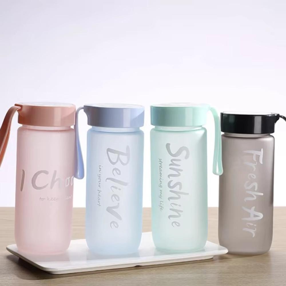 Portable 600ml Large Capacity Water Bottles Clear Leak Proof Travel Kettle Plastic Lightweight Sports Water Cup Outdoor Sports