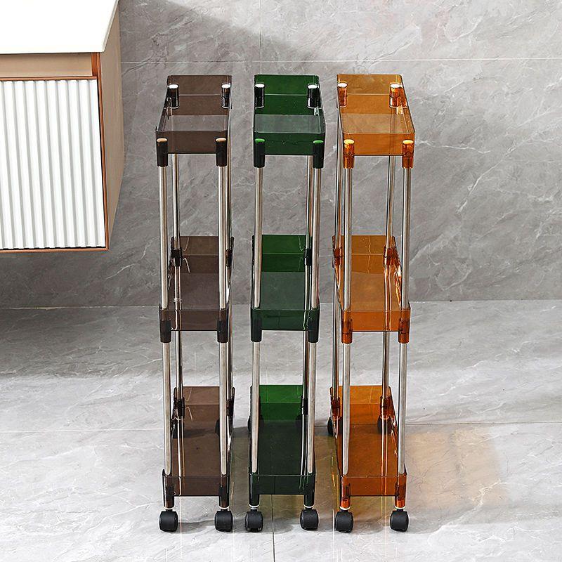 Raft mobil de depozitare Raft interspațial Raft de depozitare pentru bucătărie Raft de depozitare pentru baie Raft de depozitare pentru frigider Suport de finisare cu cusături laterale