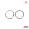 2Pcs 304 Stainless Steel Round O Ring M3 M4 M5 M6 Rust Smooth Solid Strong O Ring Fishing Yoga Hanging Welded Rings