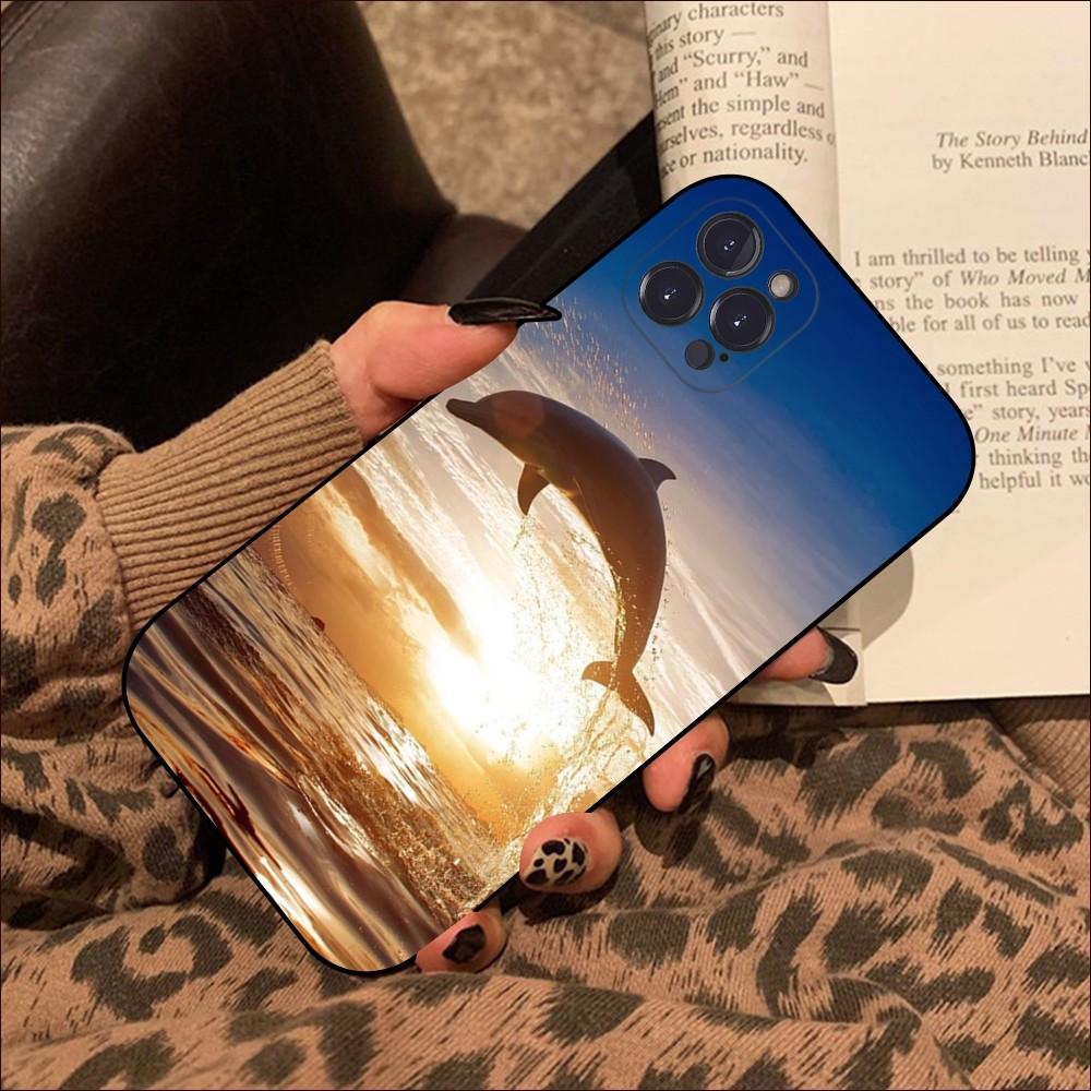 Custodia Telefono Carina Delfino Animale Marino Per iPhone 15 14 11 12 13 Mini Pro XS Max Cover 6 7 8 Plus X XR SE 2020 Funda Shell