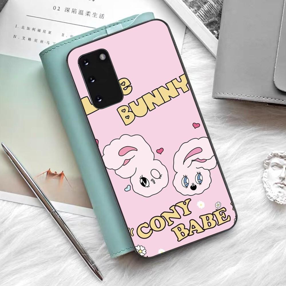 Esther Cute Bunny Phone Case Silicone PC+TPU For Samsung S10 20 30 22 23 24 Plus Lite Ultra Cover