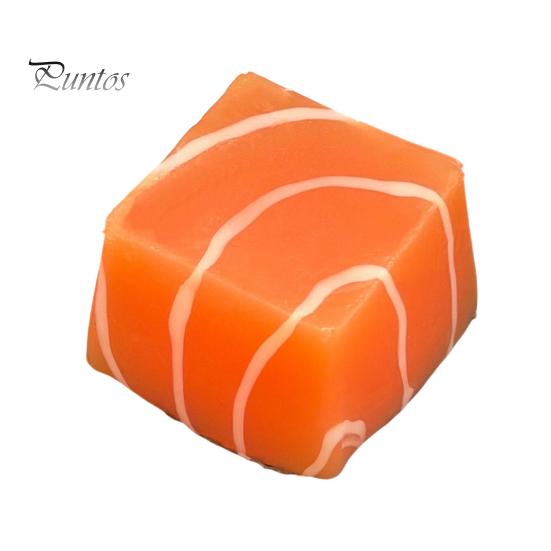 Salmon Stress Relief Toy Thick Cut Squeeze Toy, Realistic Food Sensory Portable Reliever Slow Rising Cube Fidget for Home Office School