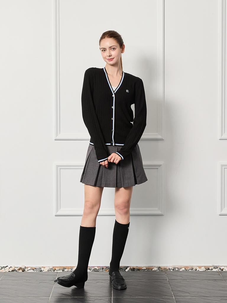 Nitina Wool Blend Pleated Skirt M/Gy