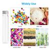 PATIKIL 65ml Test Tubes Set, 24pcs 6x1" Plastic Clear Flat Bottom Test Tube Containers with Labels for Bead Party Candy Bath Salt Storage Plant