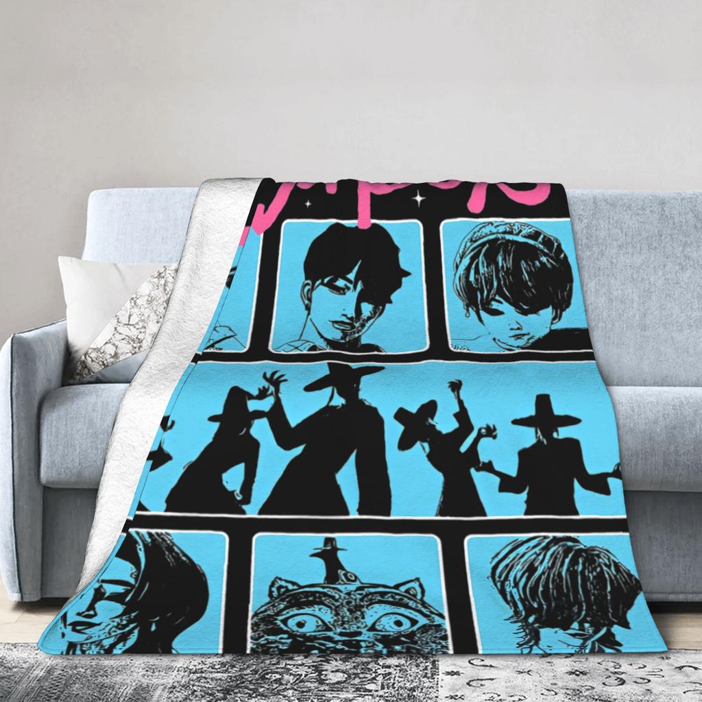 Saja Boyband Kpop Dämonenjäger Decke Weich Warm Neuheit Plüsch Überwurfdecke Für Kinder Draußen Flanell Bettdecke Bettbezug